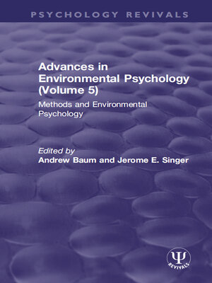 cover image of Advances in Environmental Psychology (Volume 5)